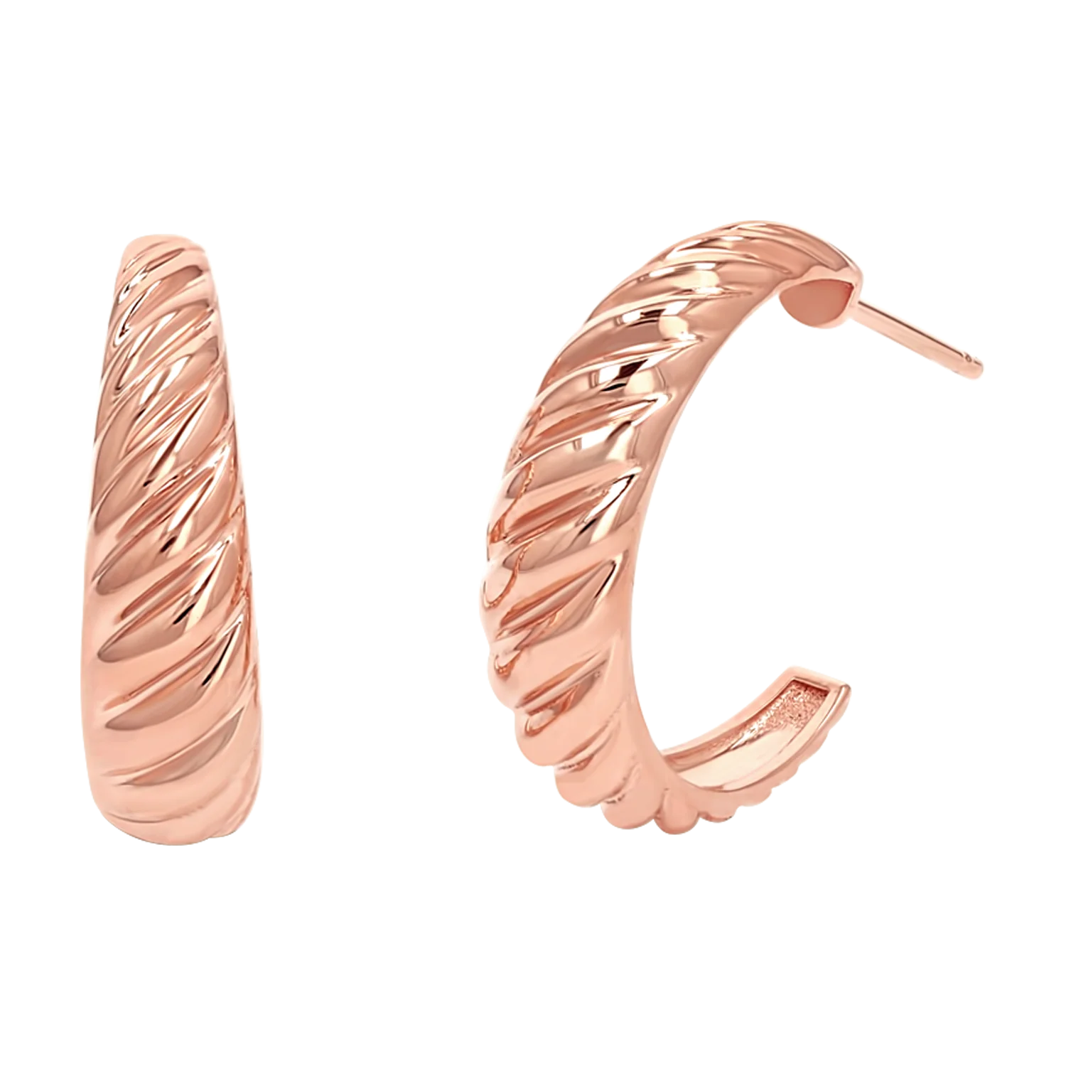 Celine Croissant Hoop Earrings - Image 3