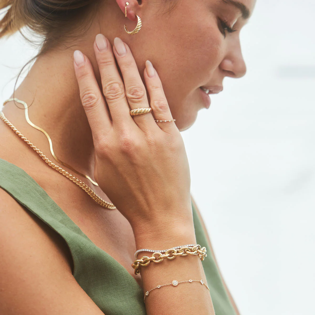 Celine Croissant Hoop Earrings - Image 5