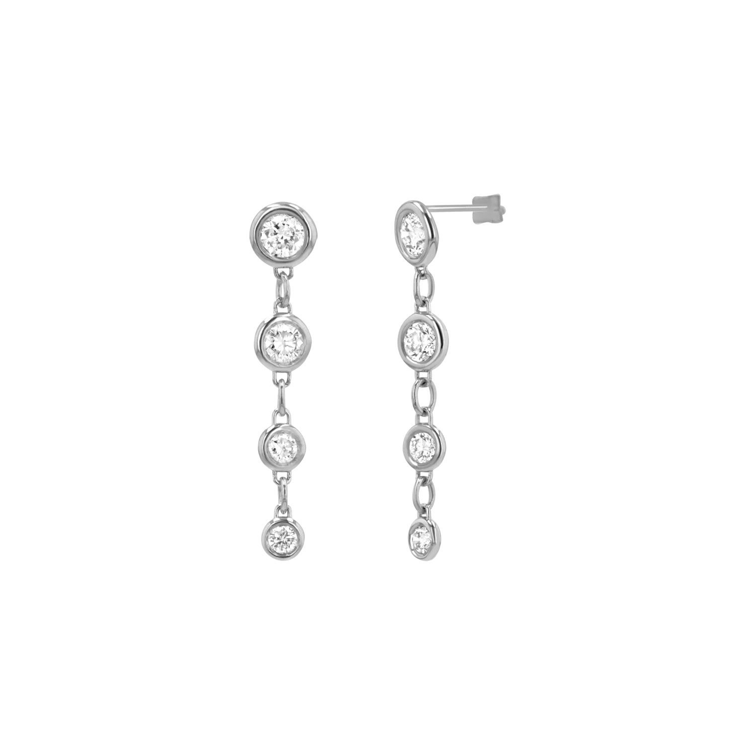 Classic Diamond Drop Earrings - Image 3