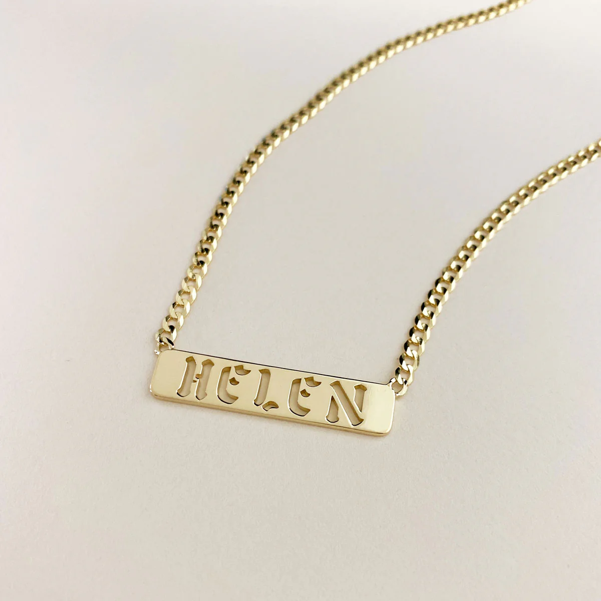 Cuban Link Custom Nameplate Necklace - Image 5
