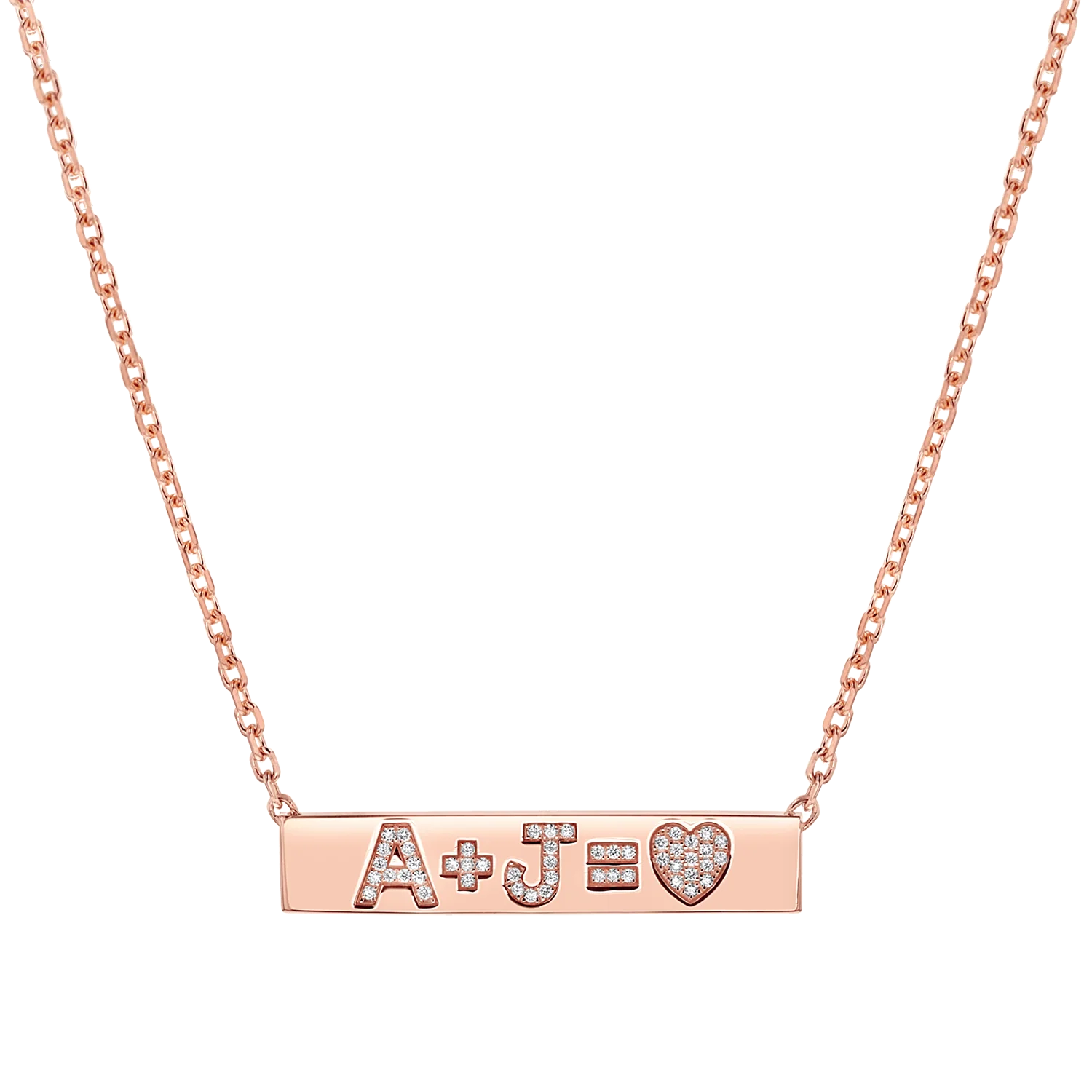 Custom Diamond Bar Necklace - Image 3
