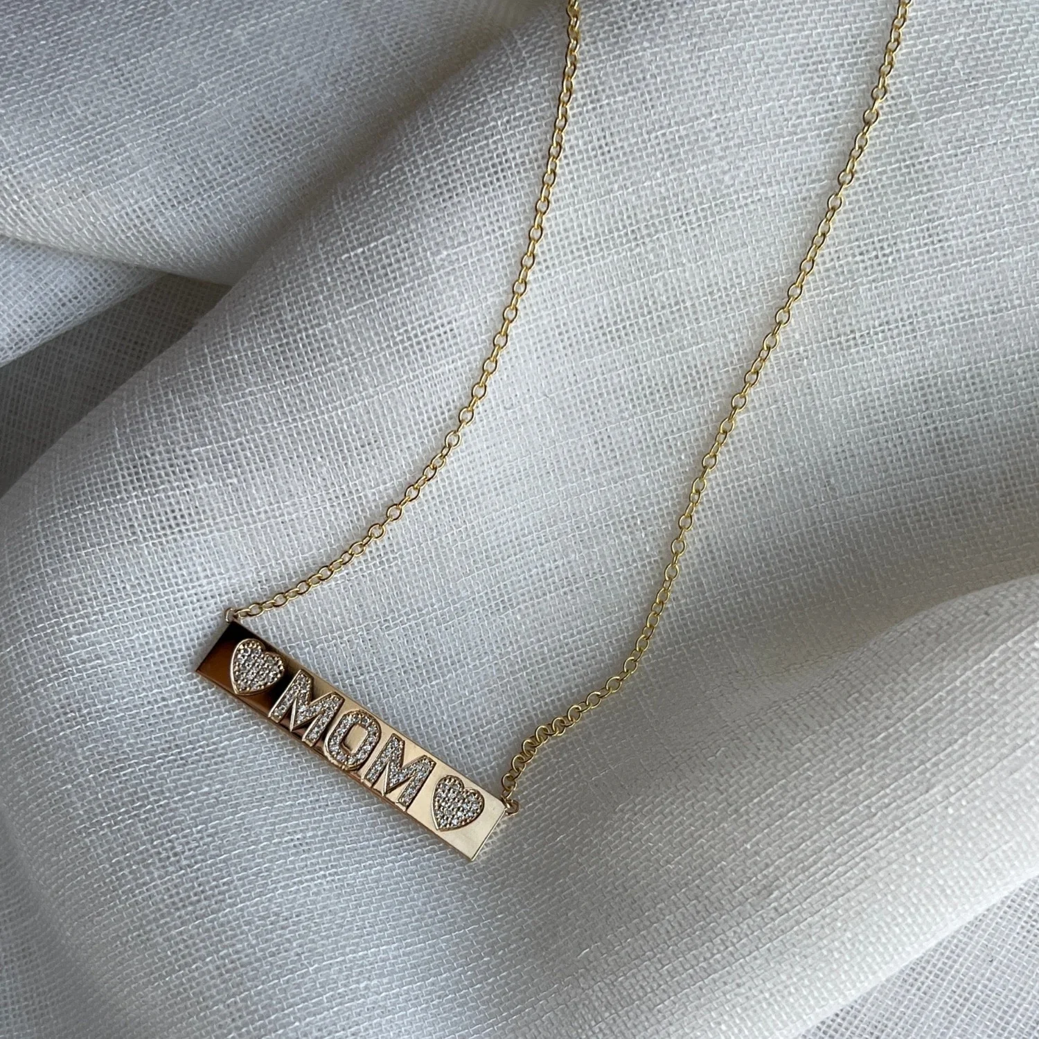 Custom Diamond Bar Necklace - Image 5