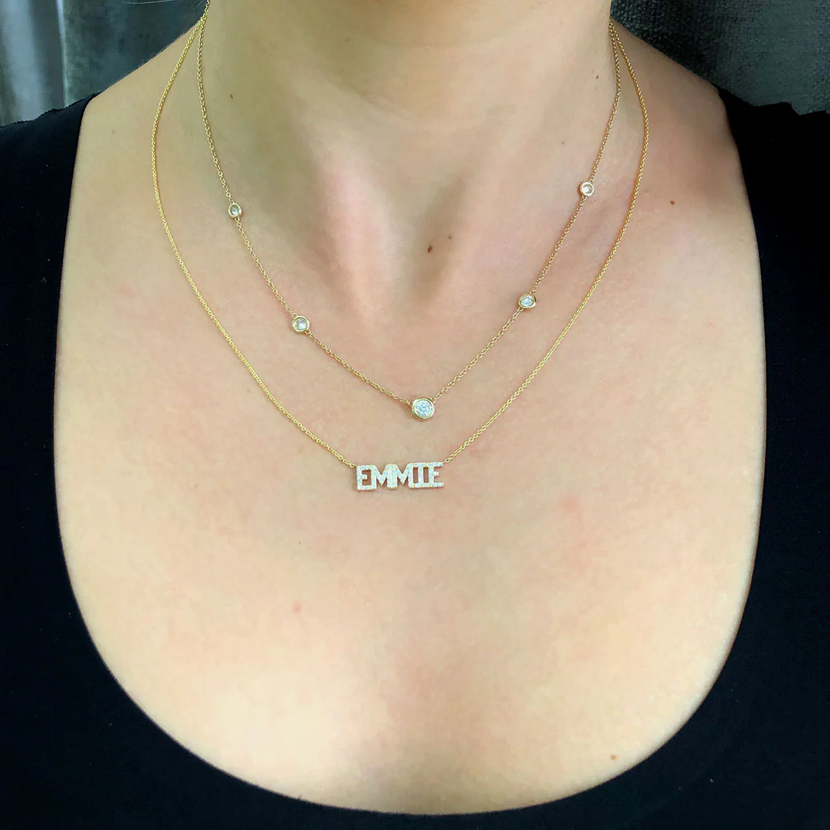 Diamond Custom Name Necklace - Image 6