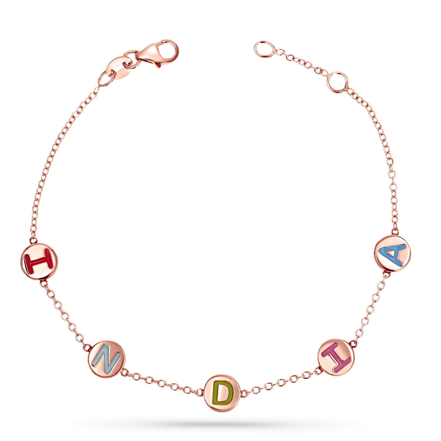 Custom Enamel Letter Bracelet - Image 3