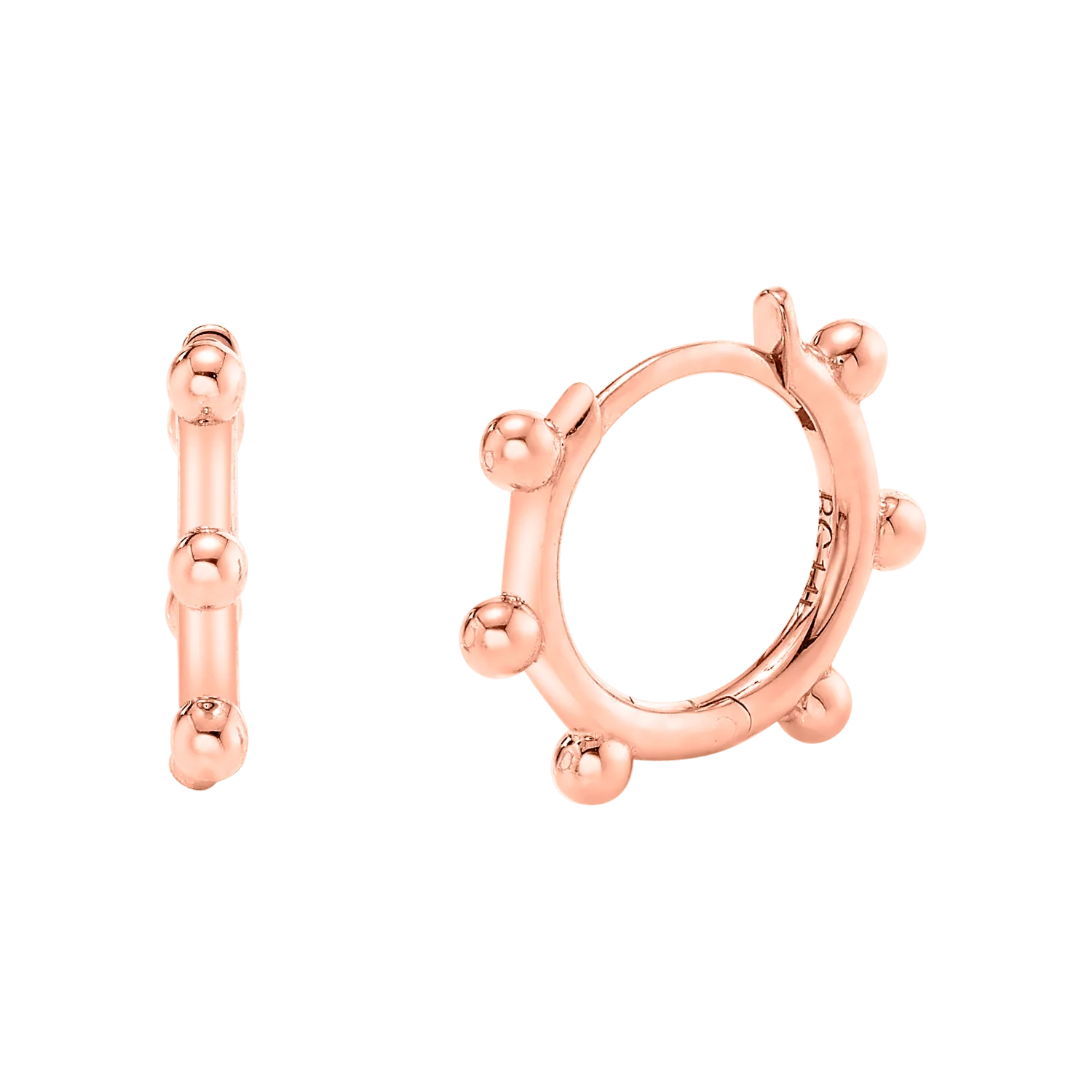 Ball Huggie Hoop Earrings - Image 3