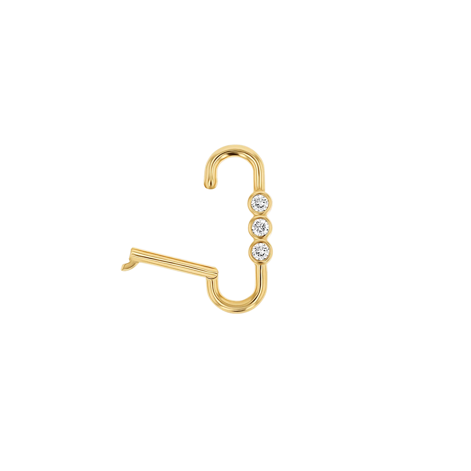 Tri-Bezel Diamond Paper Clip Connector - Image 5