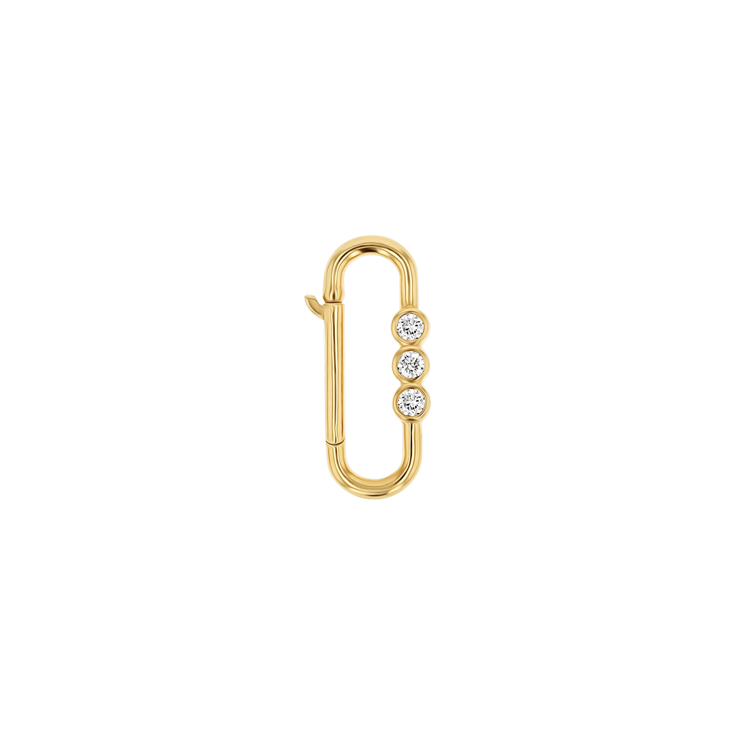 Tri-Bezel Diamond Paper Clip Connector - Image 6
