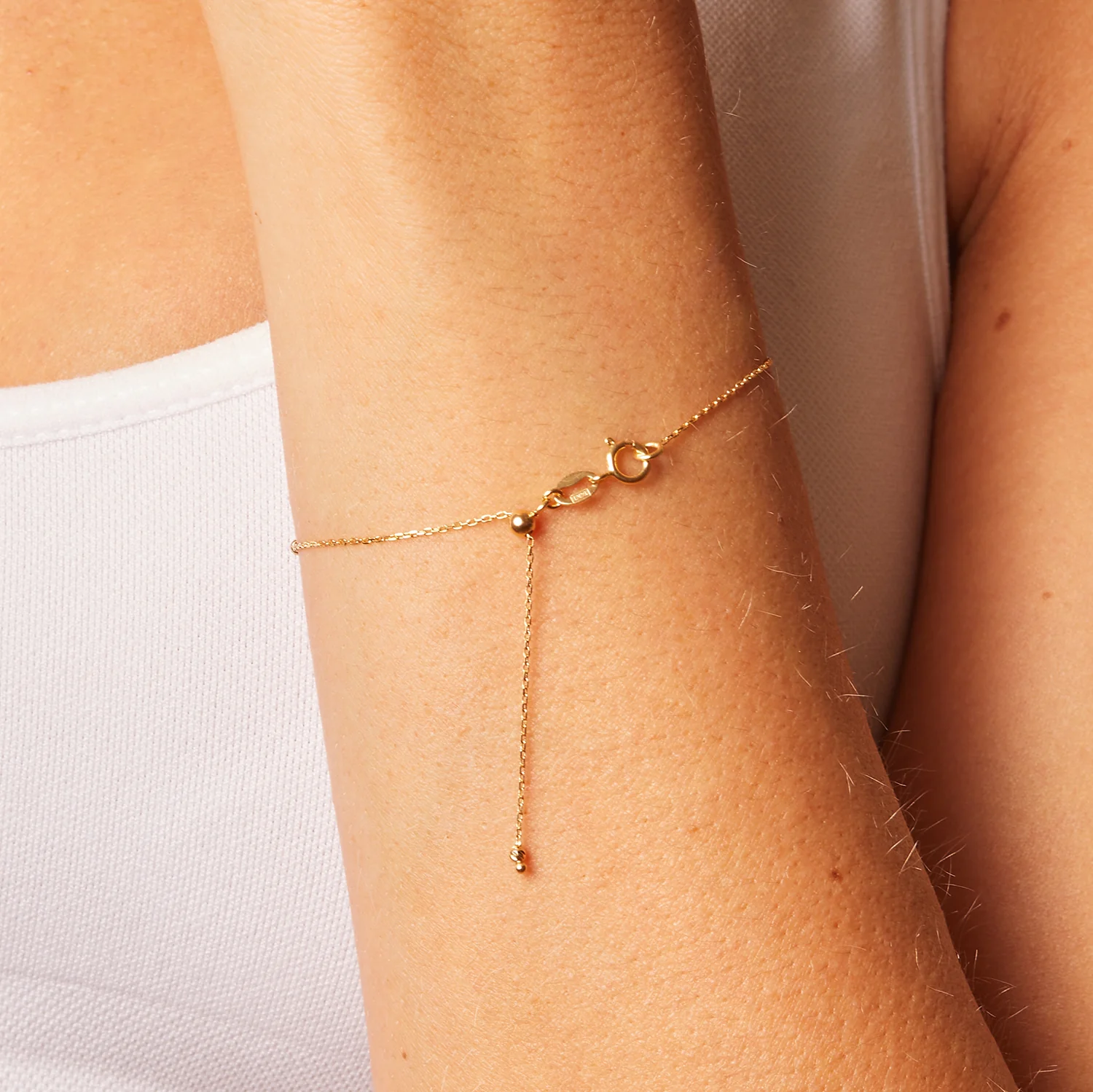 Dainty Moon Cut Strand Bracelet - Image 4