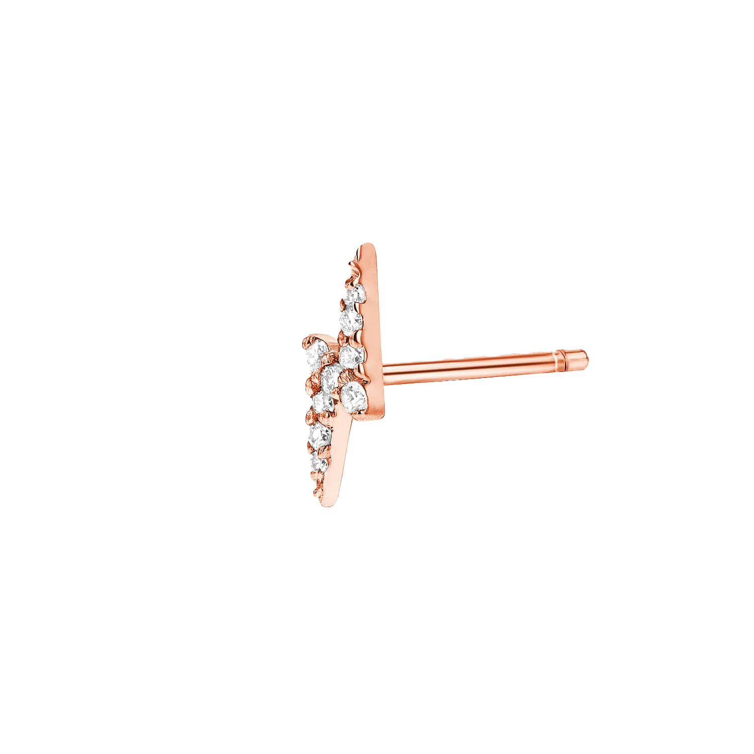 Diamond Lightning Bolt Stud Earrings - Image 6