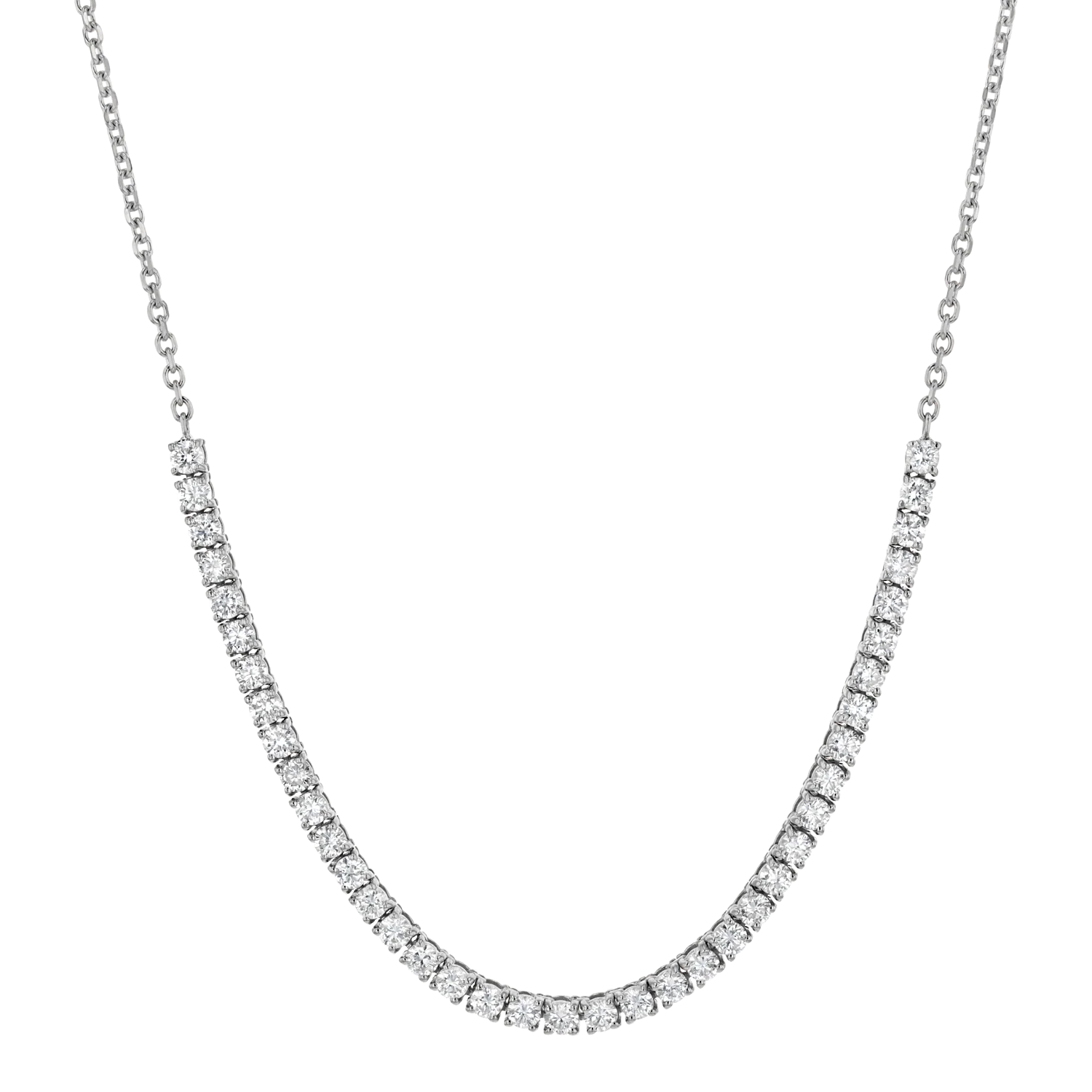 Large Diamond Tennis Chain Necklace - Image 2