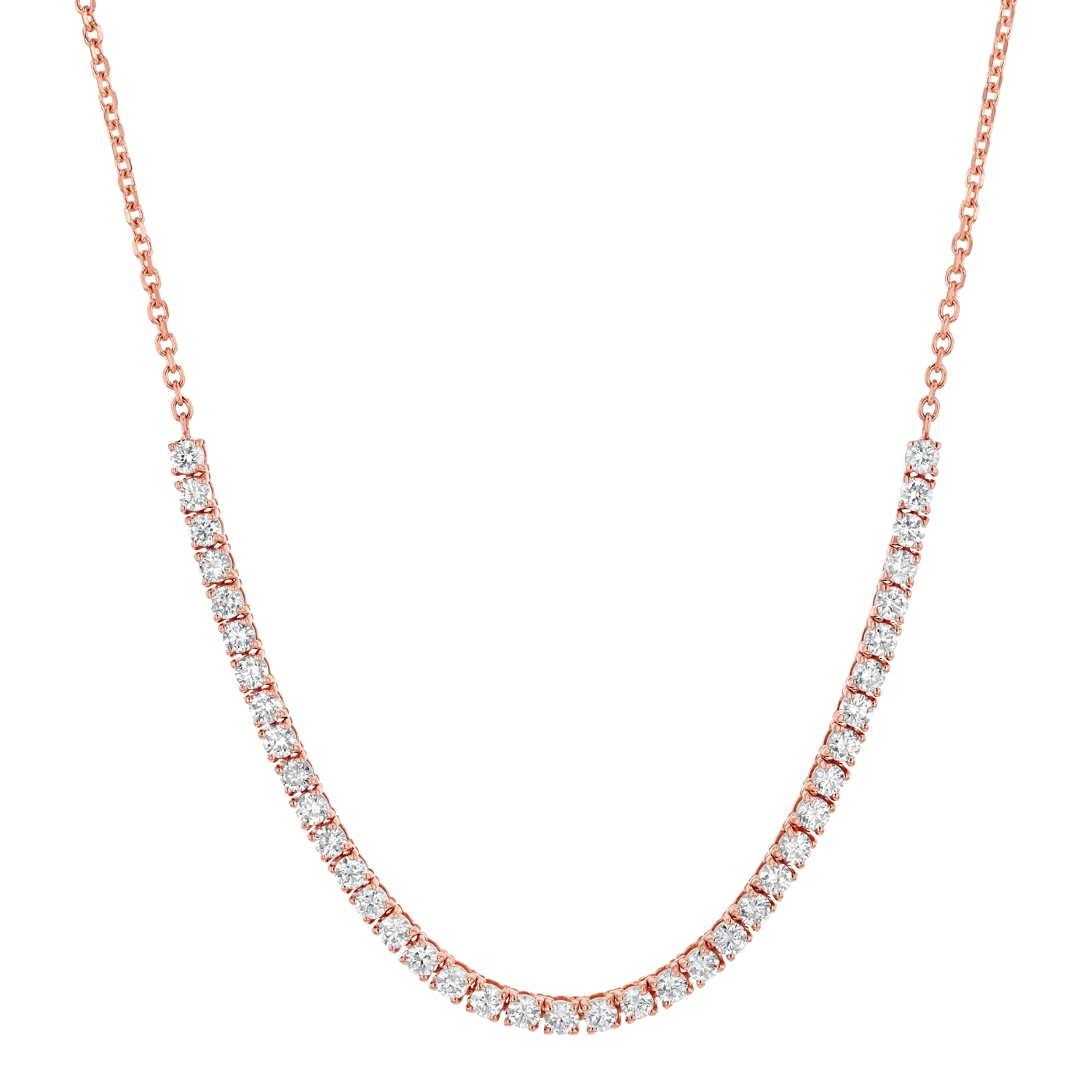 Large Diamond Tennis Chain Necklace - Image 3