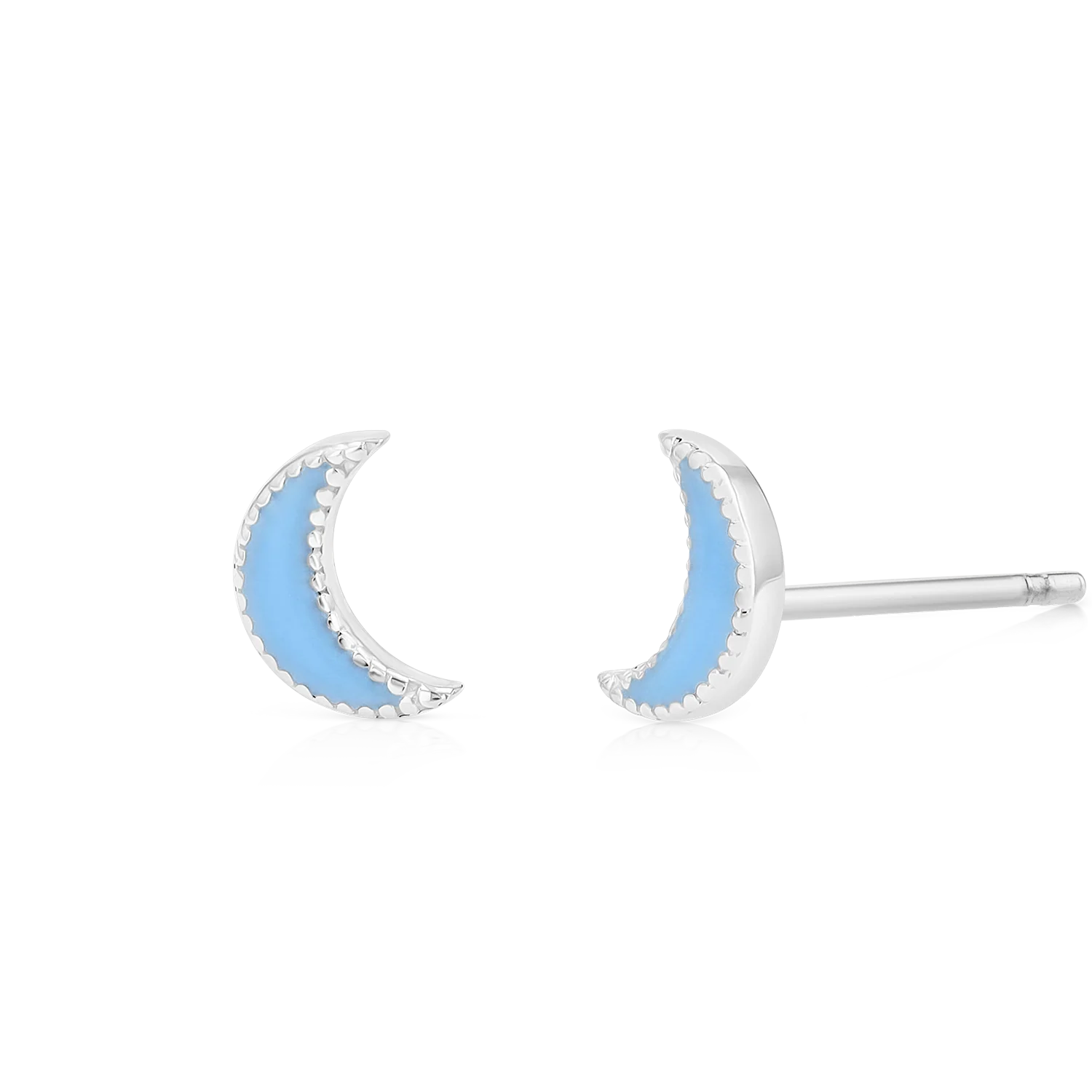 Enamel Moon Earrings - Image 3