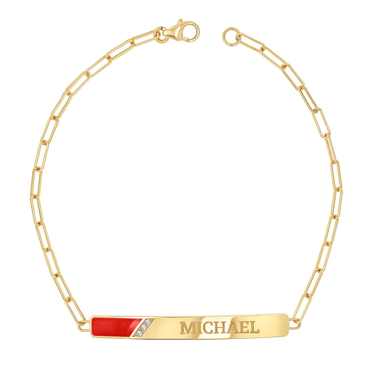 Slash Engravable Bracelet with Diamond Accents - Image 13
