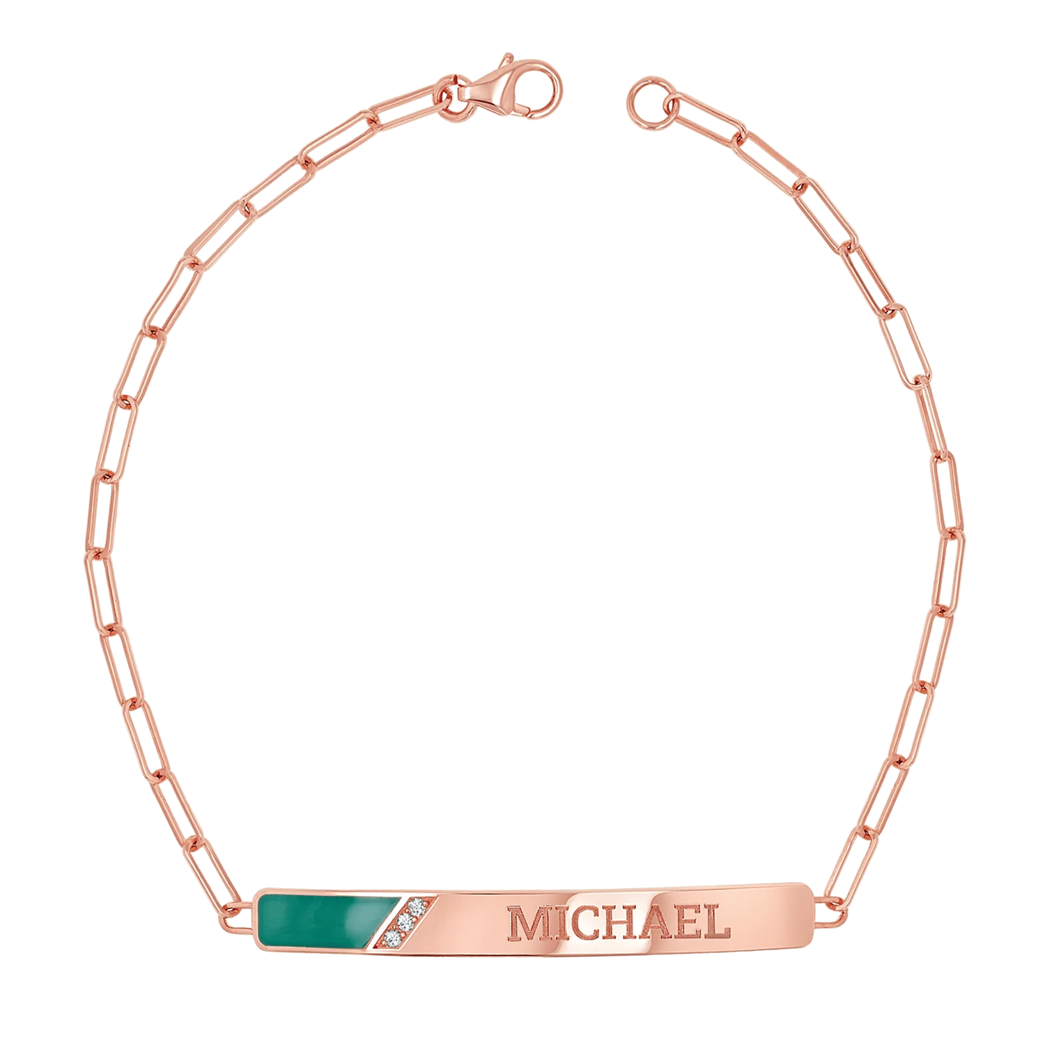 Slash Engravable Bracelet with Diamond Accents - Image 3