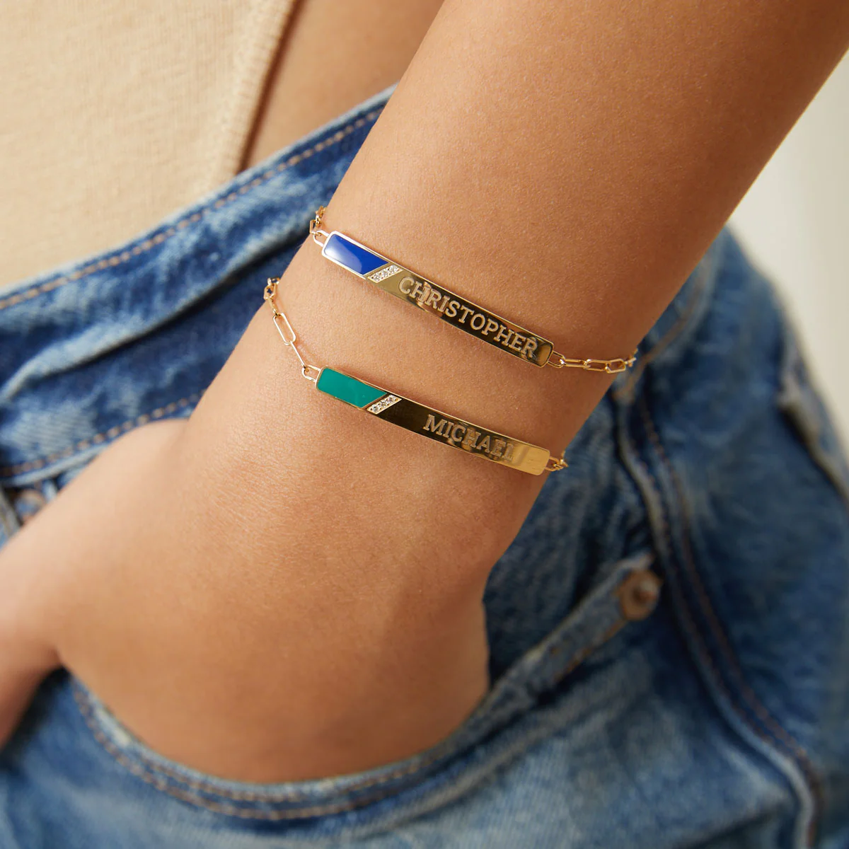 Slash Engravable Bracelet with Diamond Accents - Image 38
