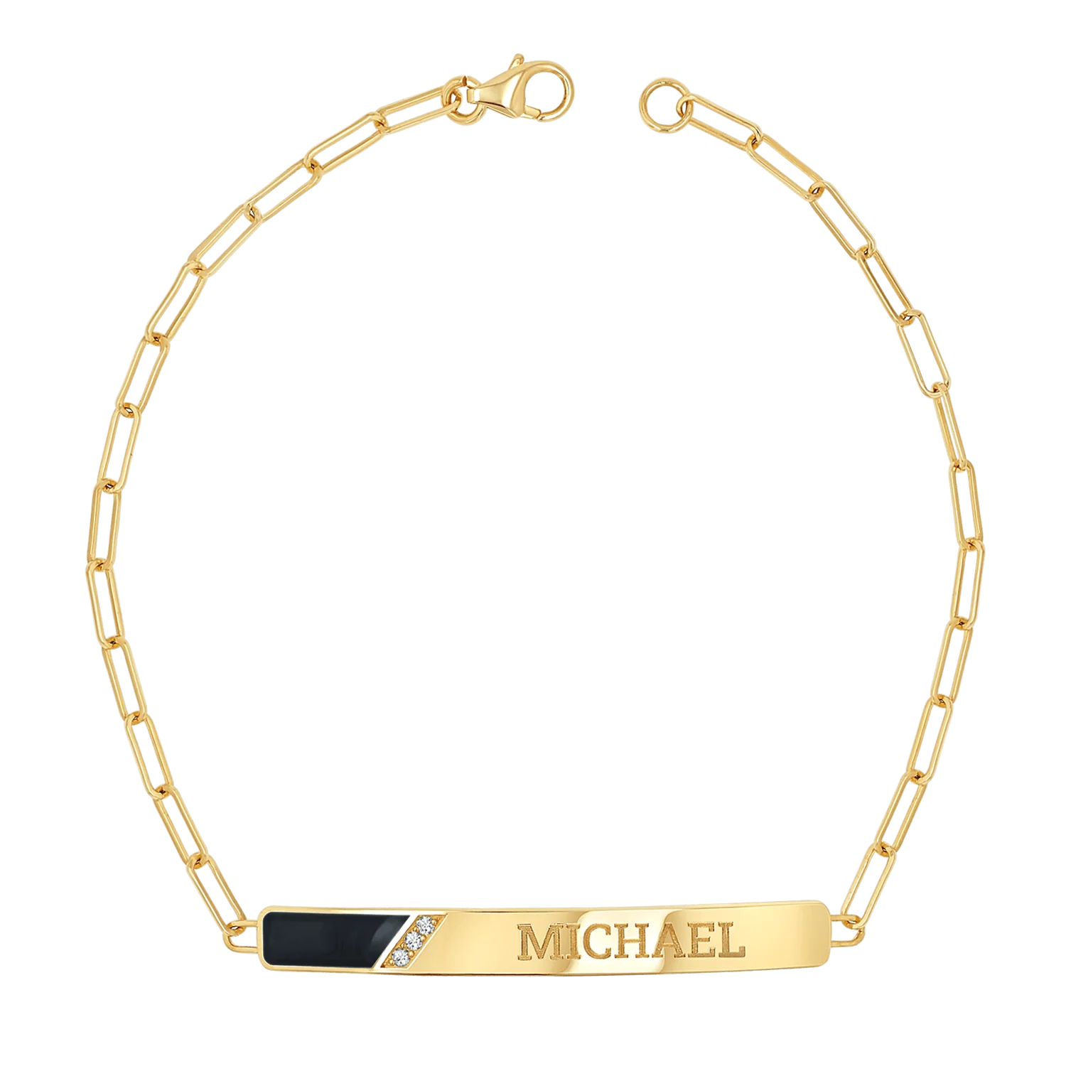 Slash Engravable Bracelet with Diamond Accents - Image 8