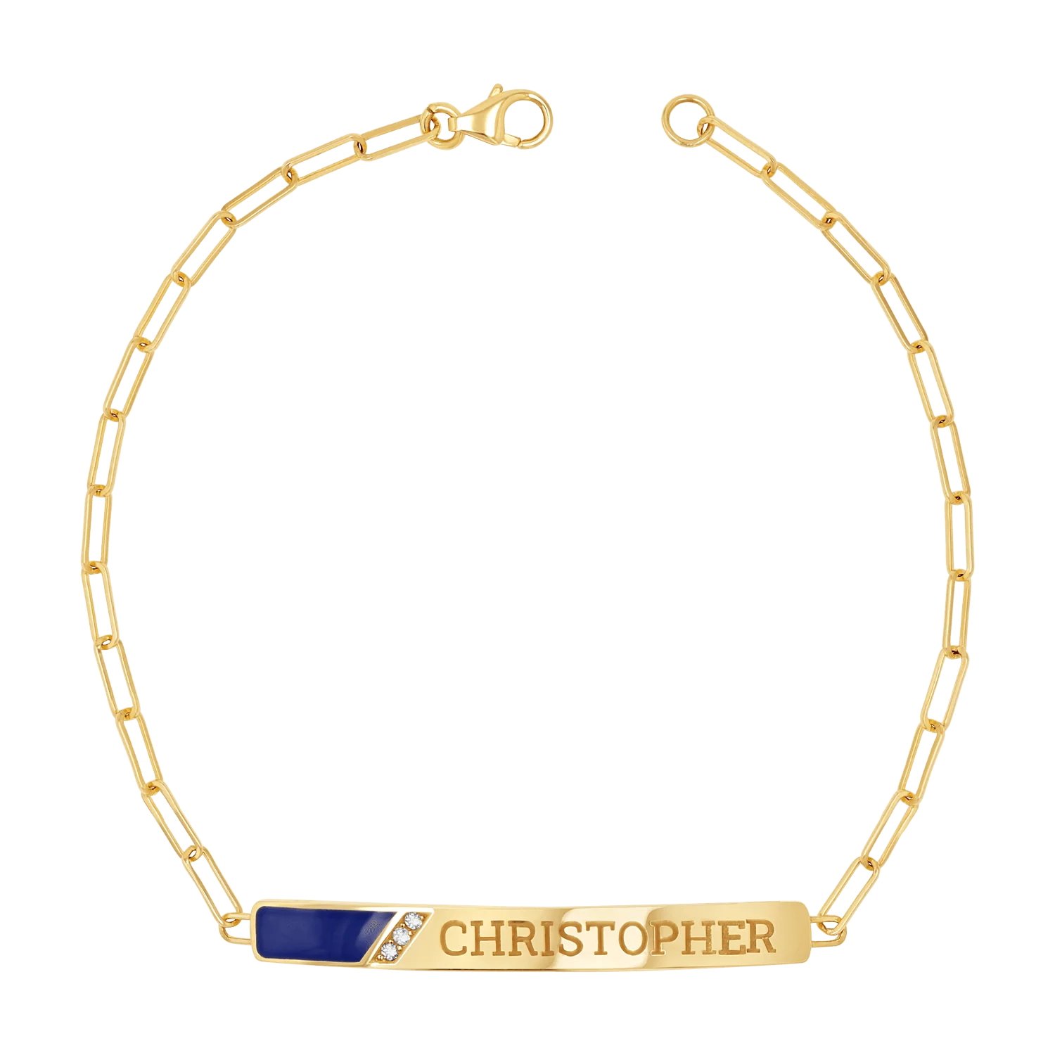 Slash Engravable Bracelet with Diamond Accents - Image 9