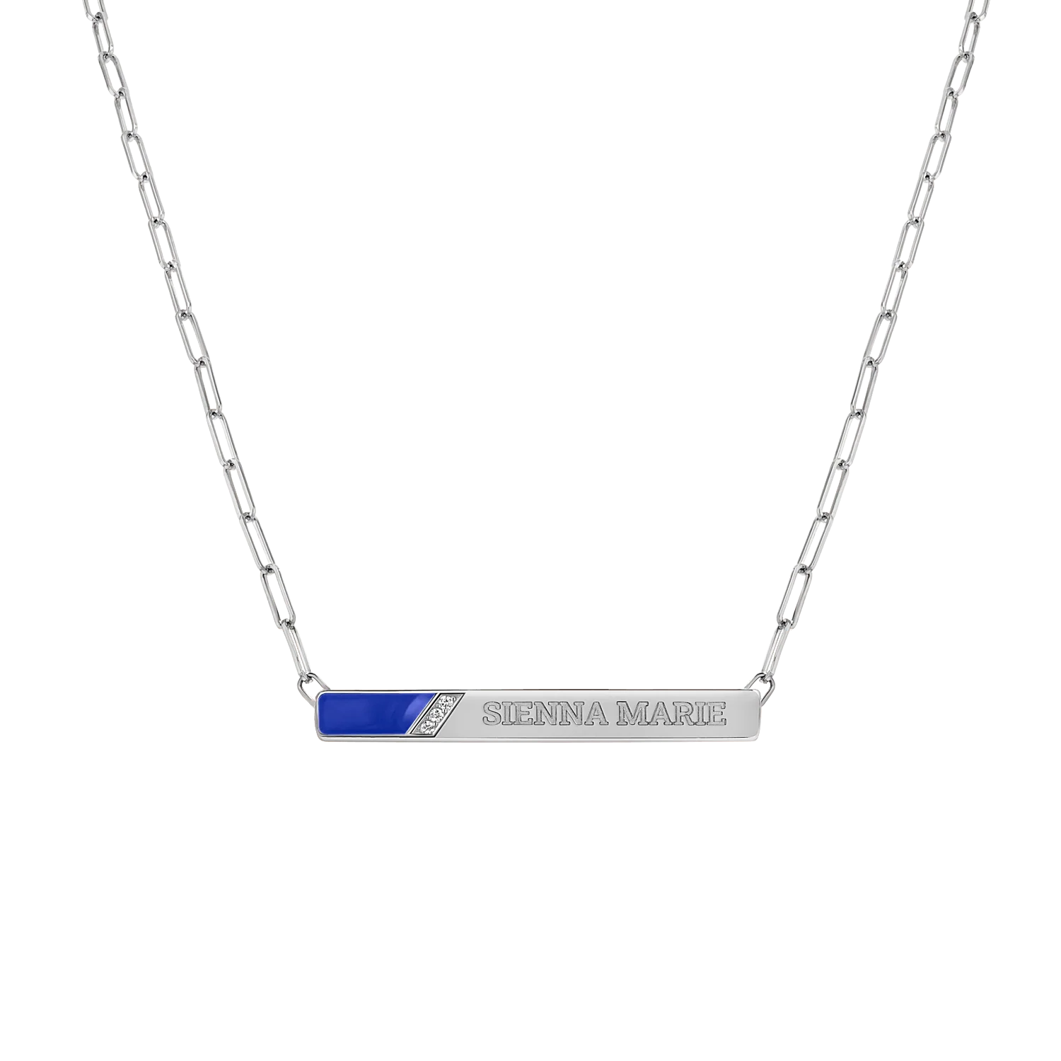 Slash Engravable Necklace with Diamond Accents - Image 20