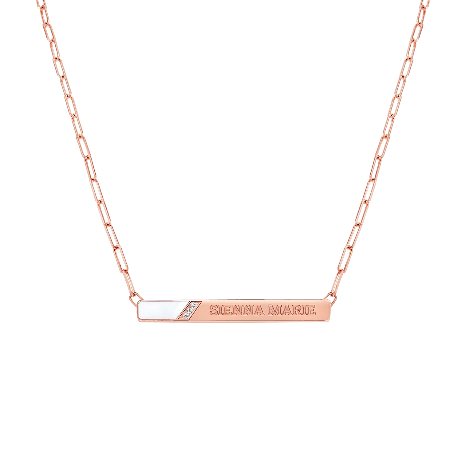 Slash Engravable Necklace with Diamond Accents - Image 27