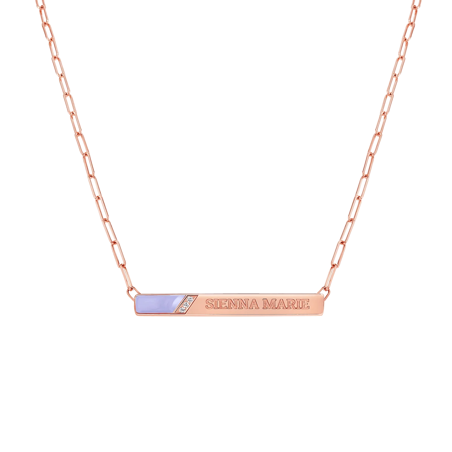 Slash Engravable Necklace with Diamond Accents - Image 28