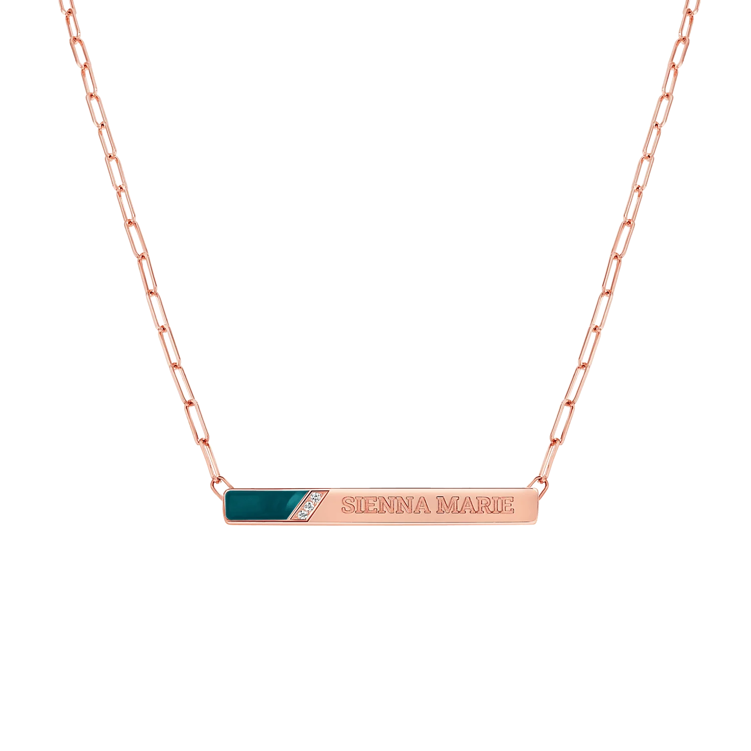 Slash Engravable Necklace with Diamond Accents - Image 30