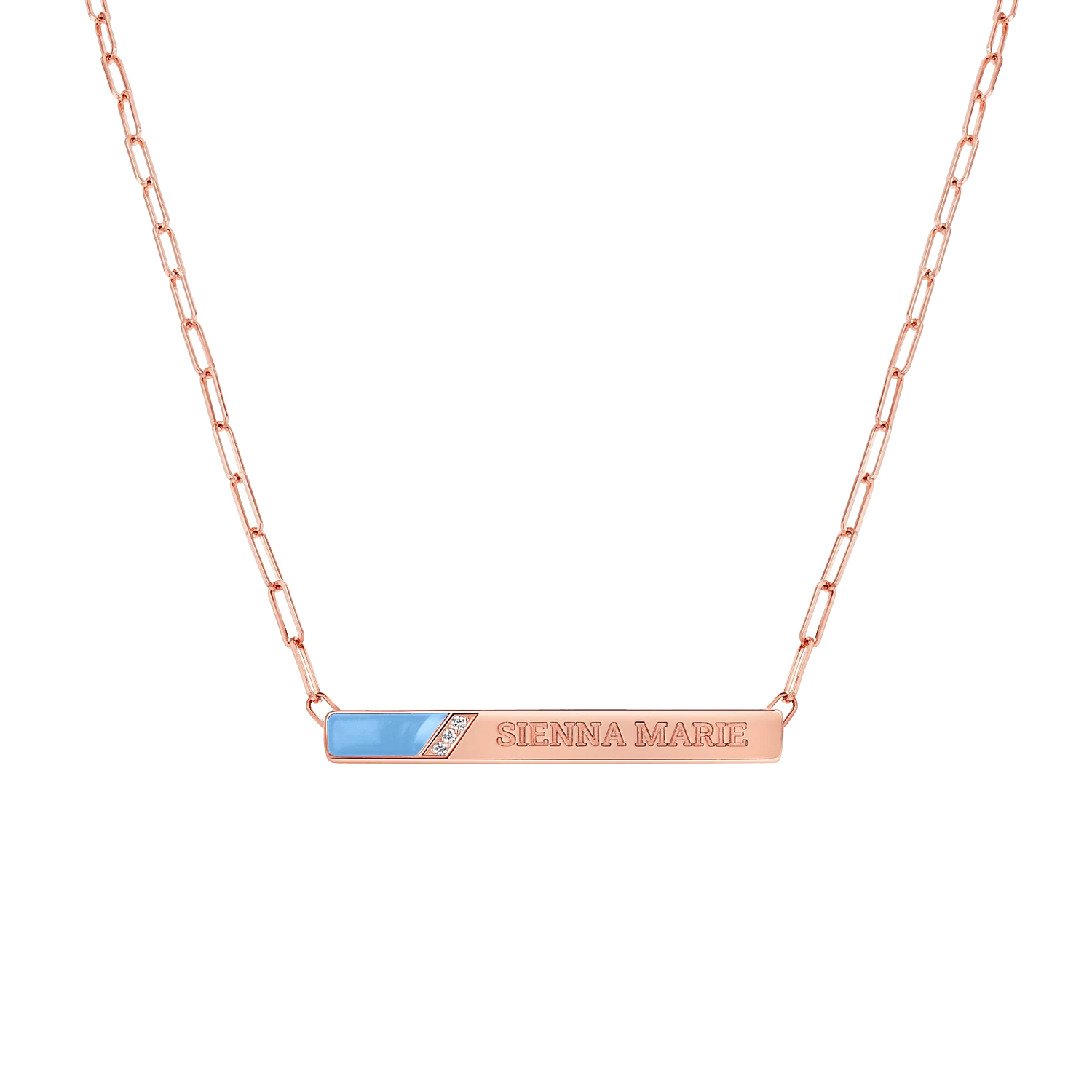 Slash Engravable Necklace with Diamond Accents - Image 34