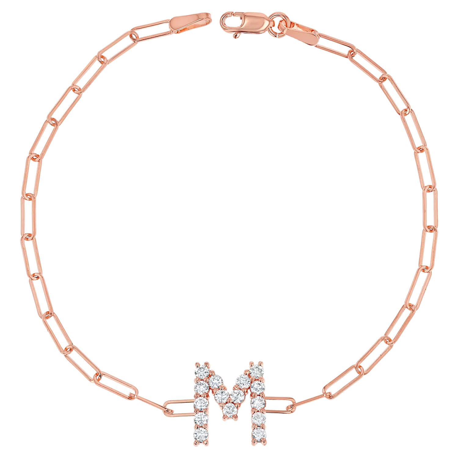 Grand Initial Paper Clip Bracelet - Image 3