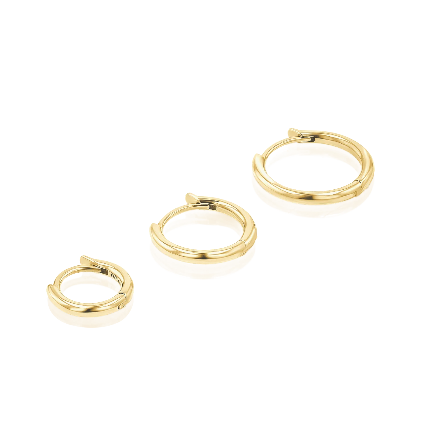 Grand Solid Huggie Hoop Earrings - Image 4