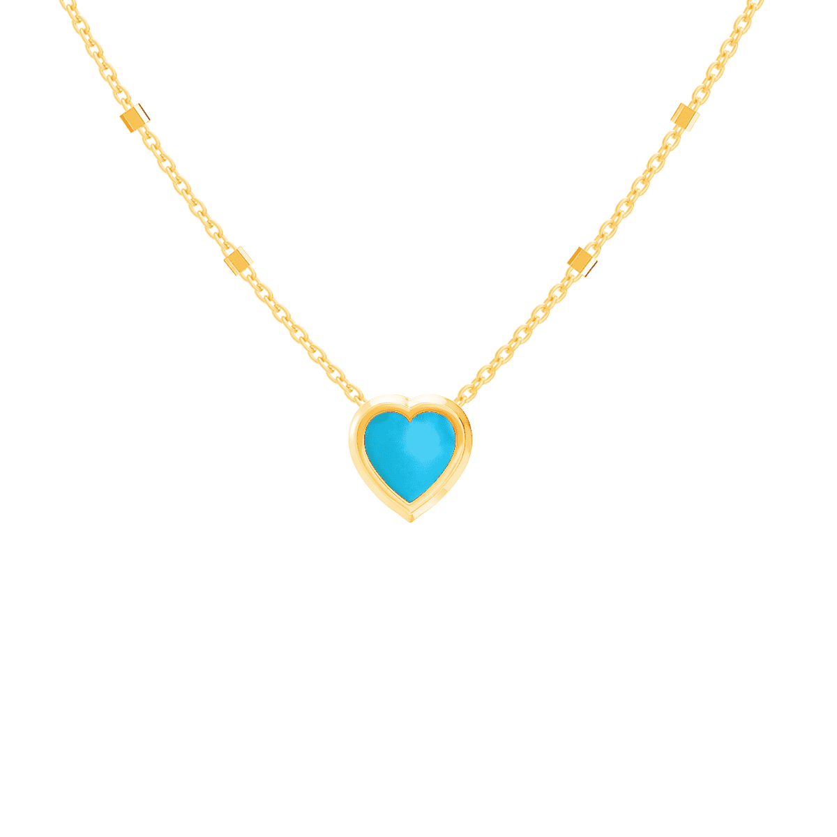 Kids Bezel Heart Necklace - Image 2