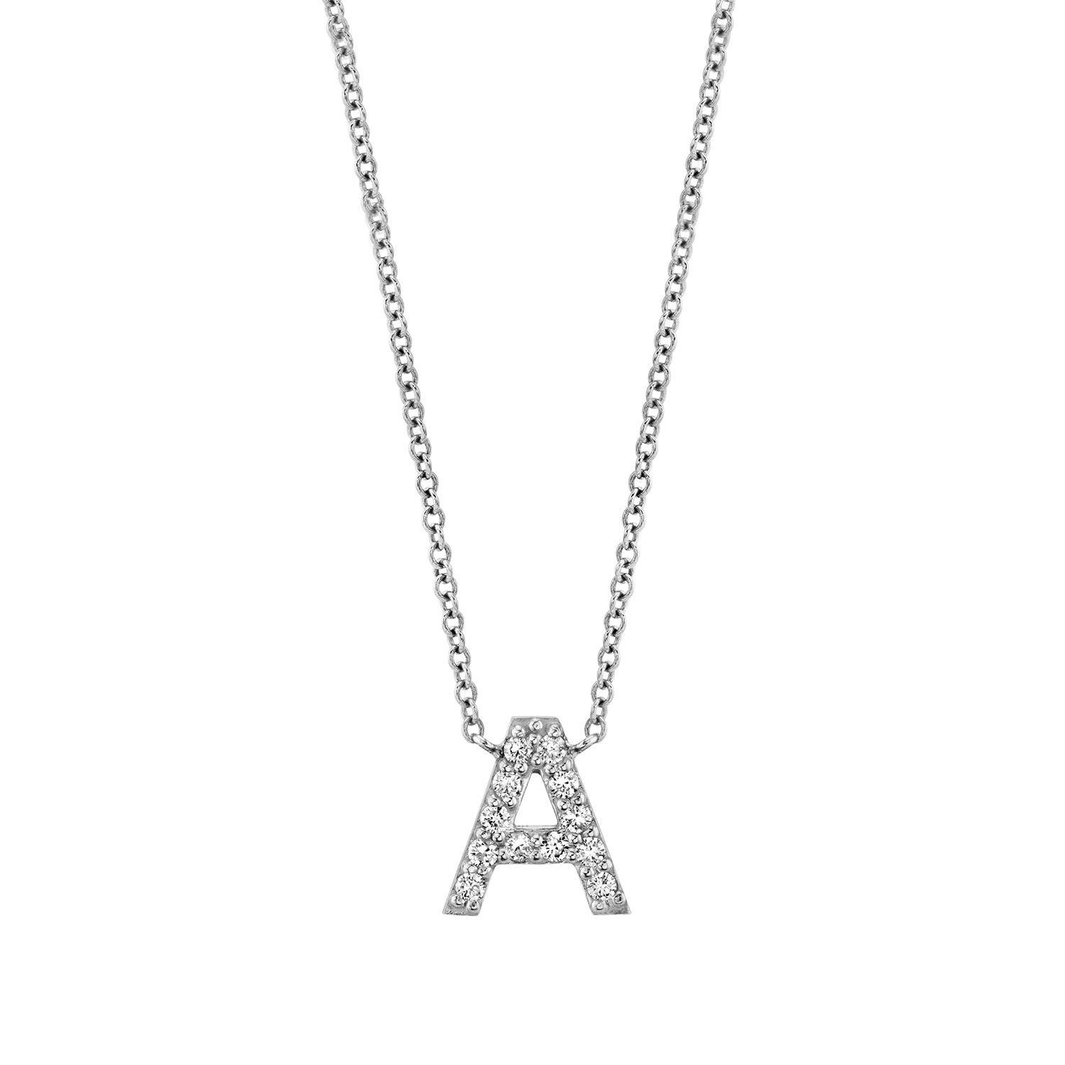 Kids Diamond Pave Letter Necklace - Image 2