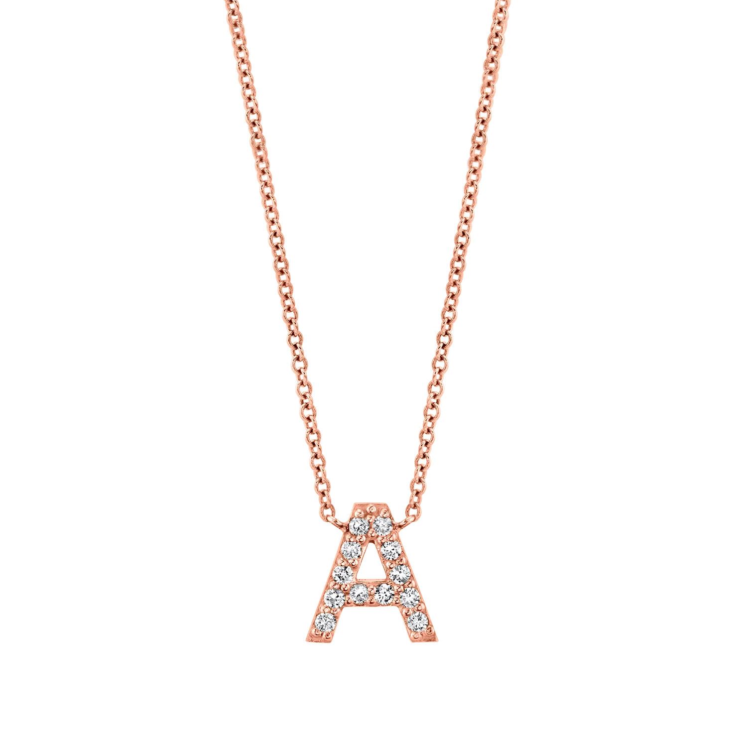 Kids Diamond Pave Letter Necklace - Image 3