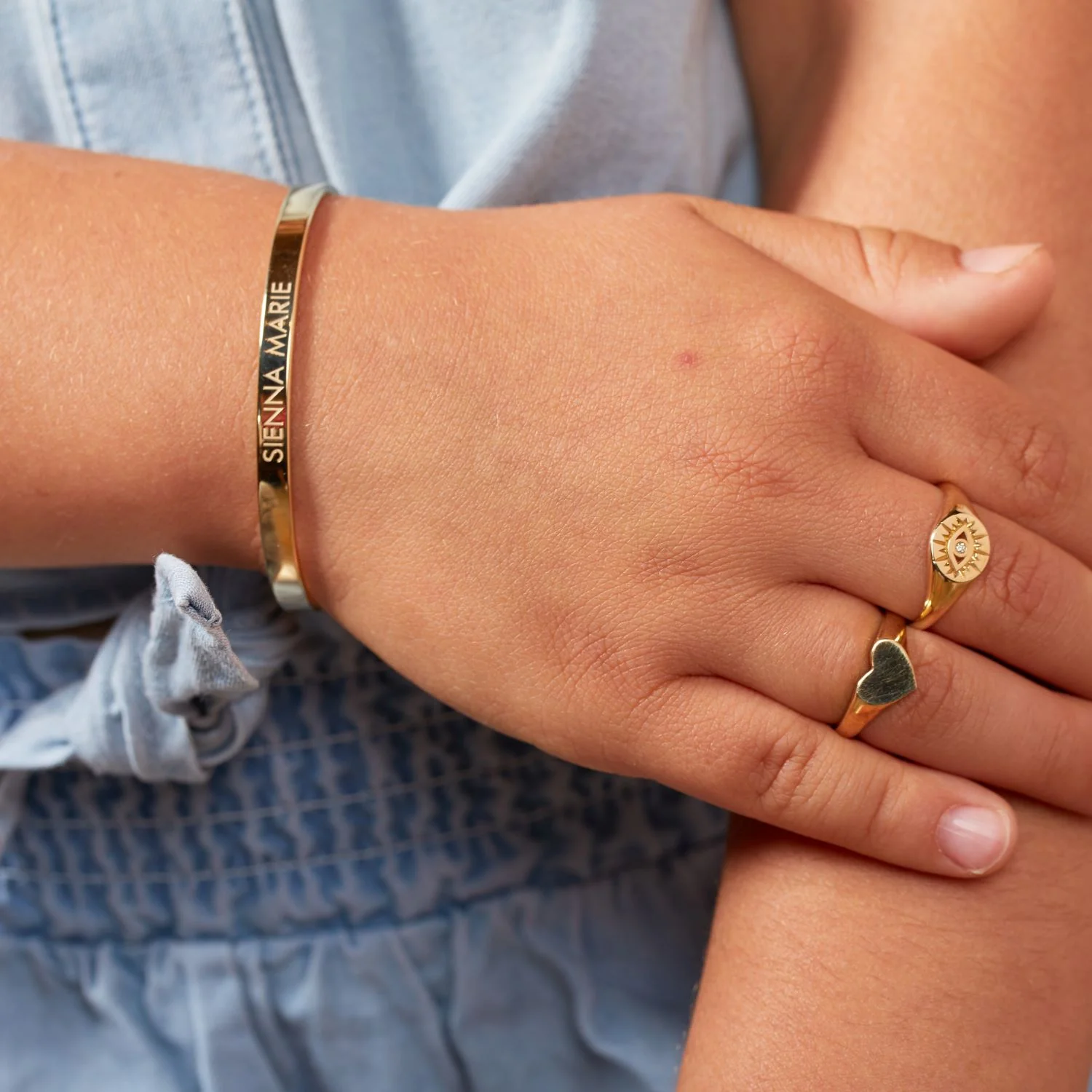 Kids Signature Engravable Cuff ID Bracelet - Image 6