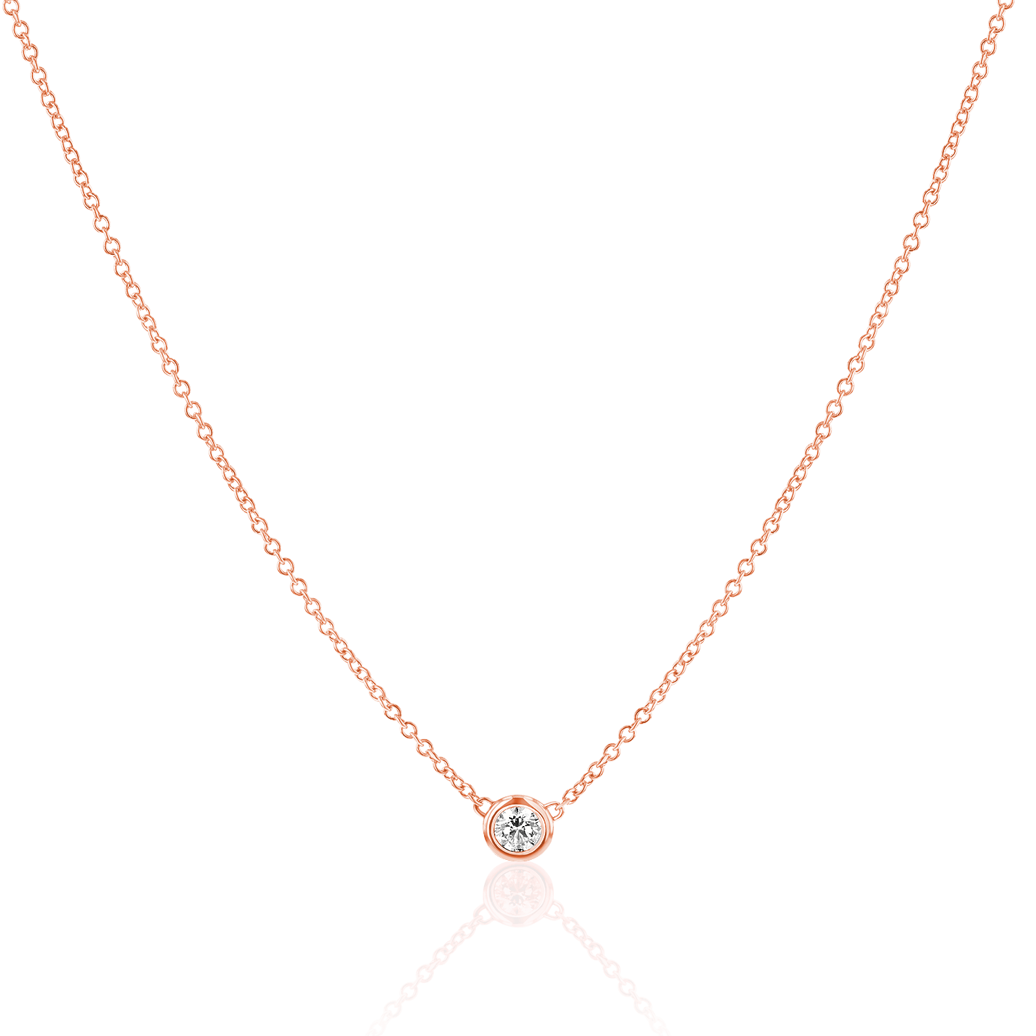 Kids Solitaire Diamond Necklace - Image 3