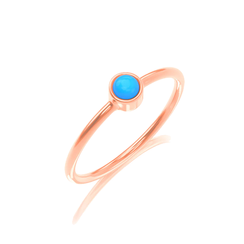 Kids Turquoise Solitaire Ring - Image 3