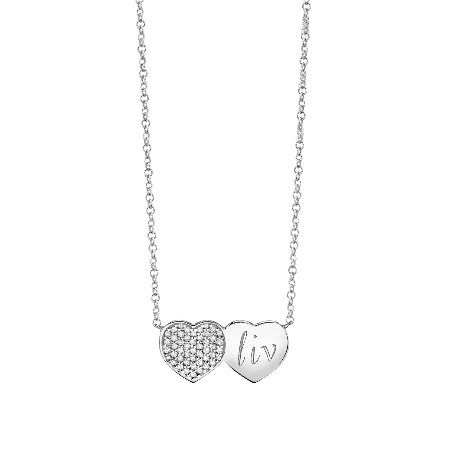Kids Twin Heart Necklace - Image 2