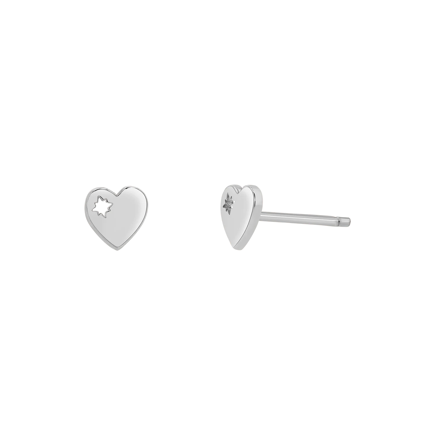 Mini Heart Stud Earrings - Image 2
