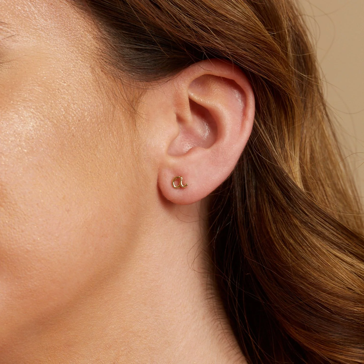 Mini Letter Earrings - Image 5