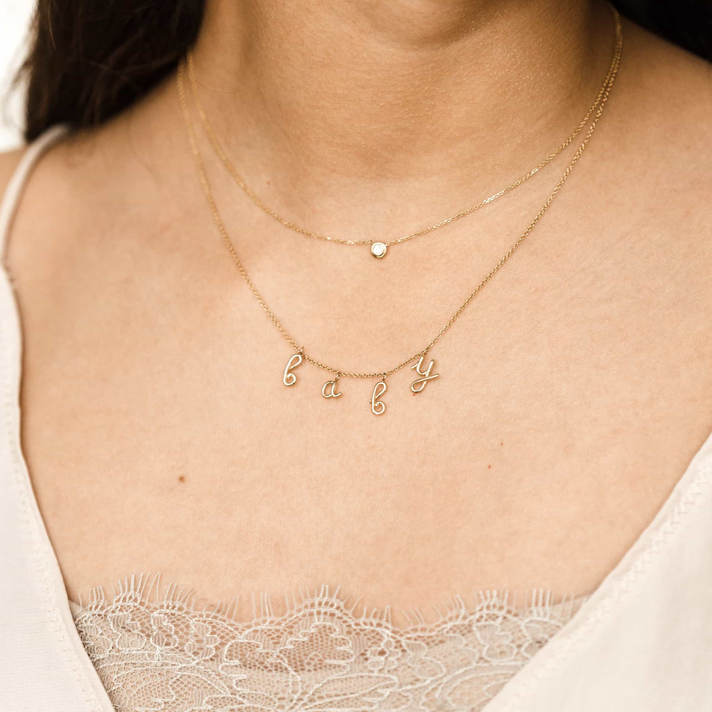 Mini Letter Baby Necklace - Image 4