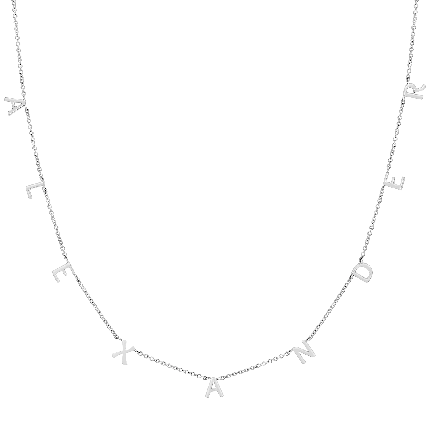 Mini Spaced Letter Necklace - Image 2