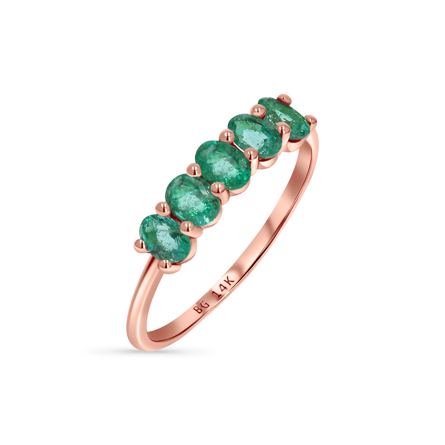Oval Emerald Five-Stone Ring - Image 3
