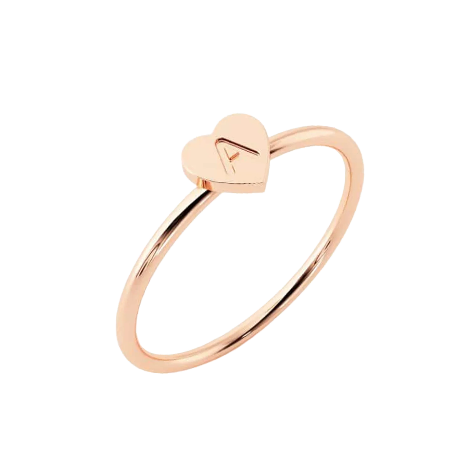 Petit Initial Heart Ring - Image 5