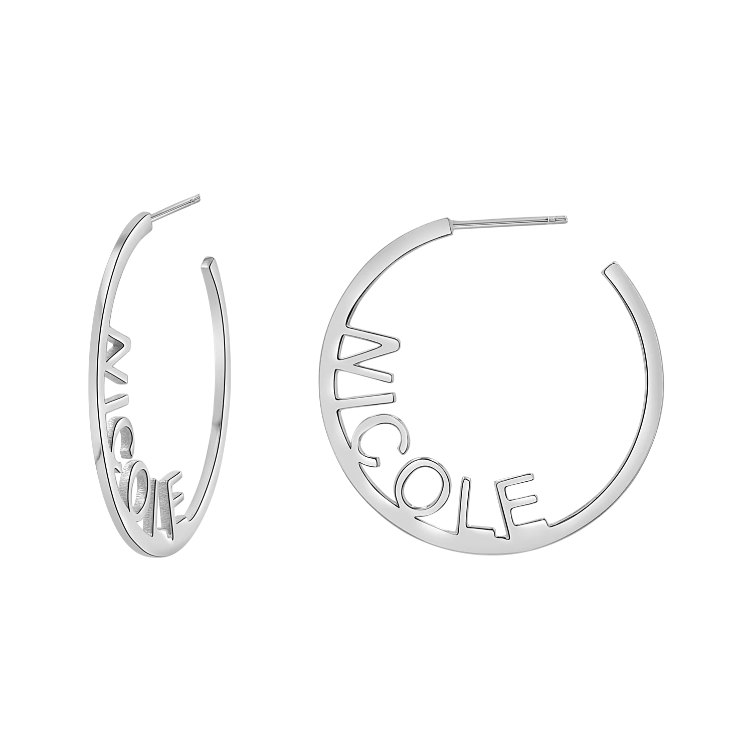 Small Block Name Hoops - Image 2