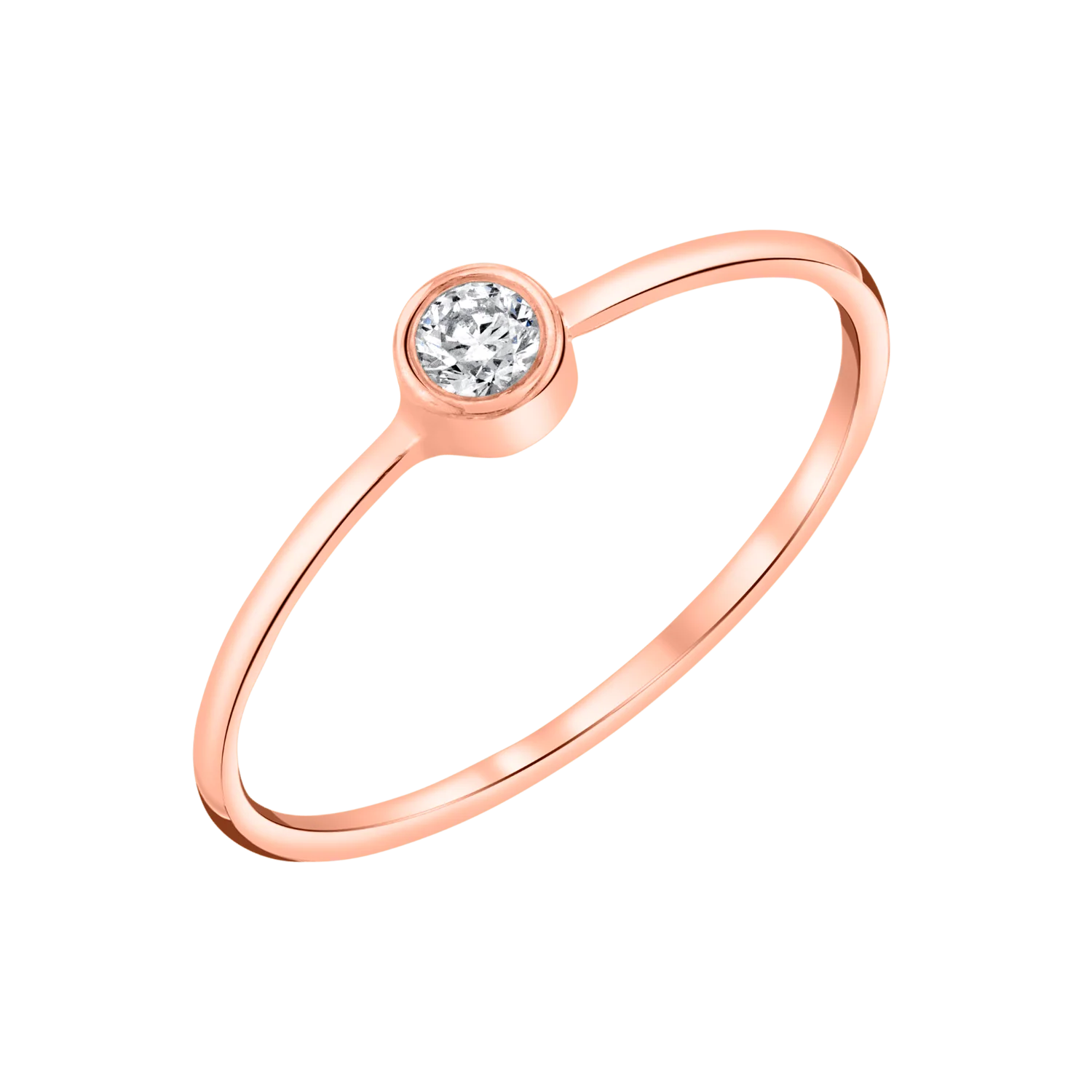 Solitaire Bezel Diamond Ring - Image 3