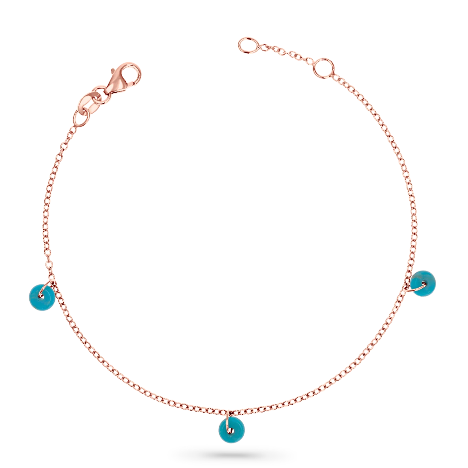 Turquoise Bead Charm Bracelet - Image 3