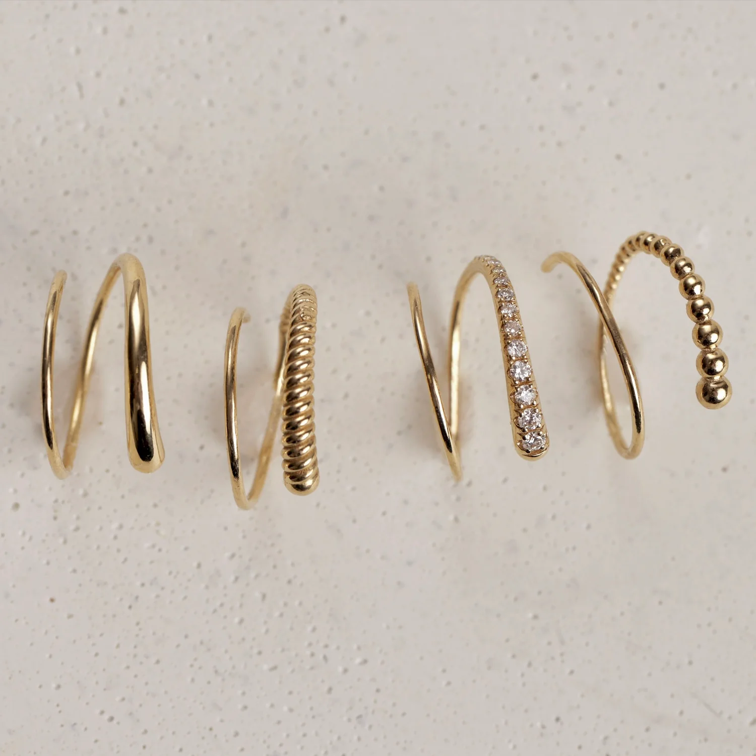 Twist Coil Hoop Earrings - Image 4