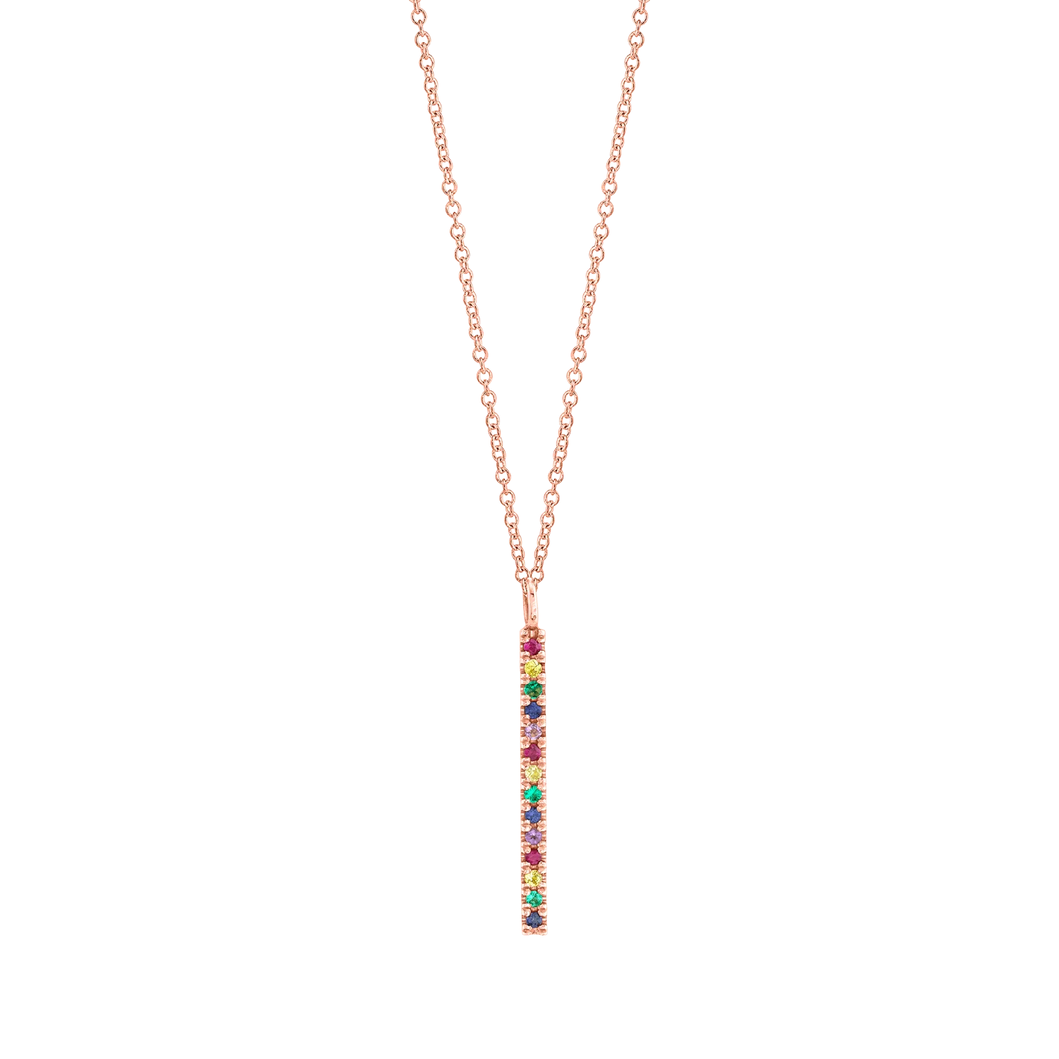 Short Bar Rainbow Necklace - Image 3